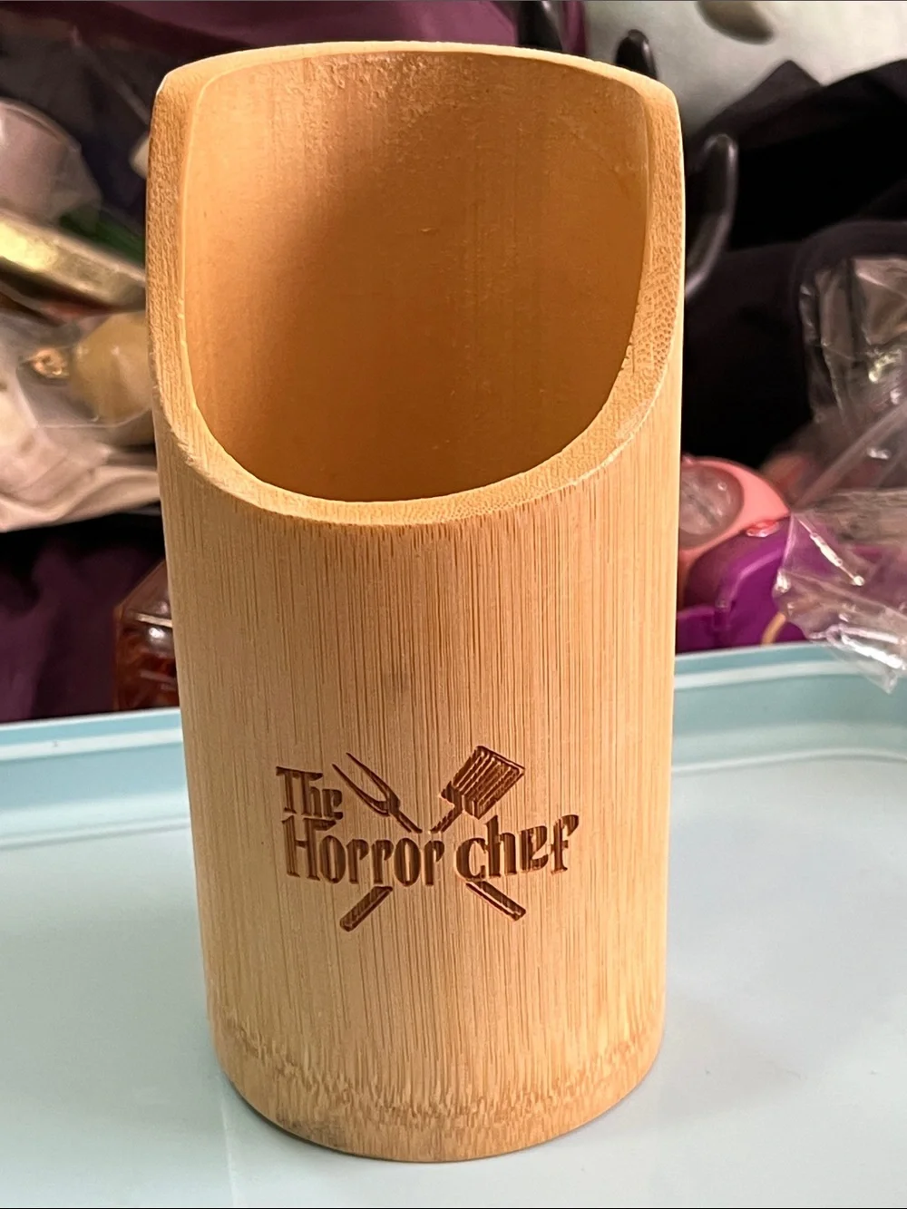 Bamboo Utensil Holder in Natural